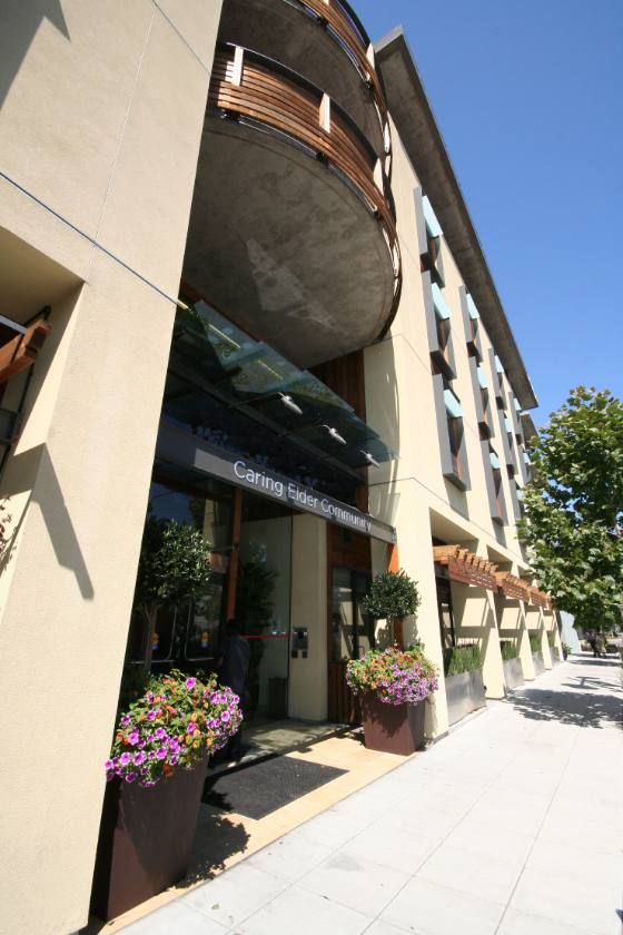 Urban residential building entrance